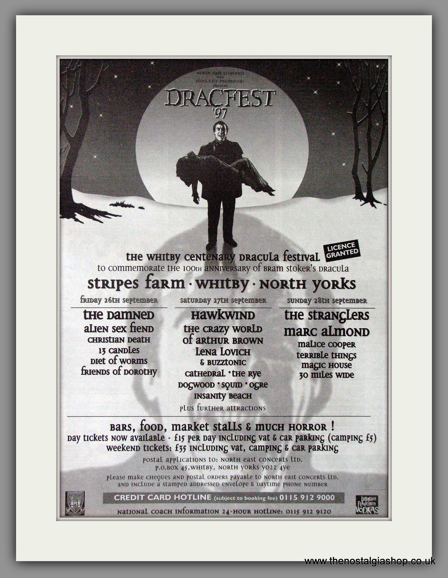 Dracfest '97.  Whitby Centenary Dracula Festival. 1997 Original Advert (ref AD11262)