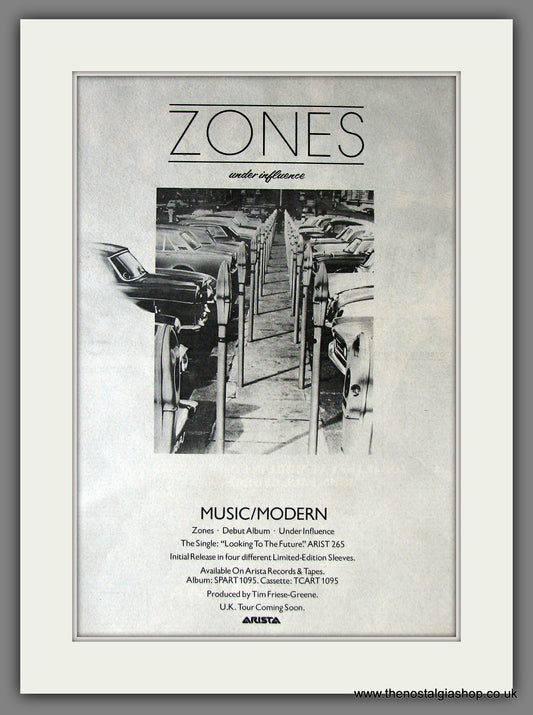 Zones. Under Influence. 1979 Original Advert (ref AD13791)