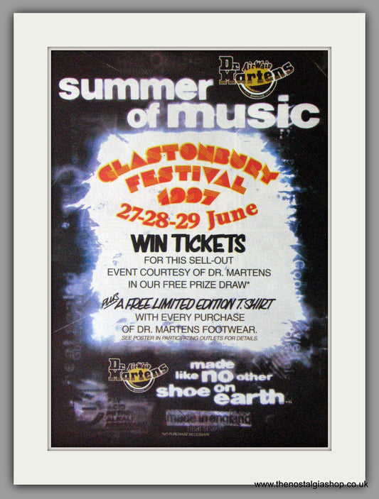 Summer Of Music Glastonbury Festival '97. Original Advert 1997 (ref AD11275)