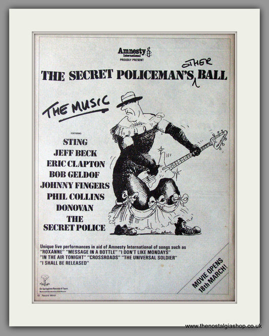 Secret Policeman's Other Ball. Original Advert 1982 (ref AD11283)