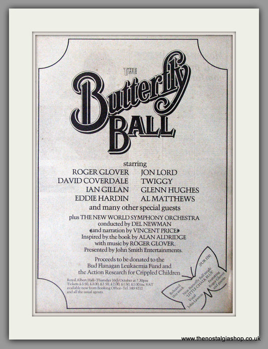 Butterfly Ball at The Royal Albert Hall. Original Advert 1975 (ref AD11286)