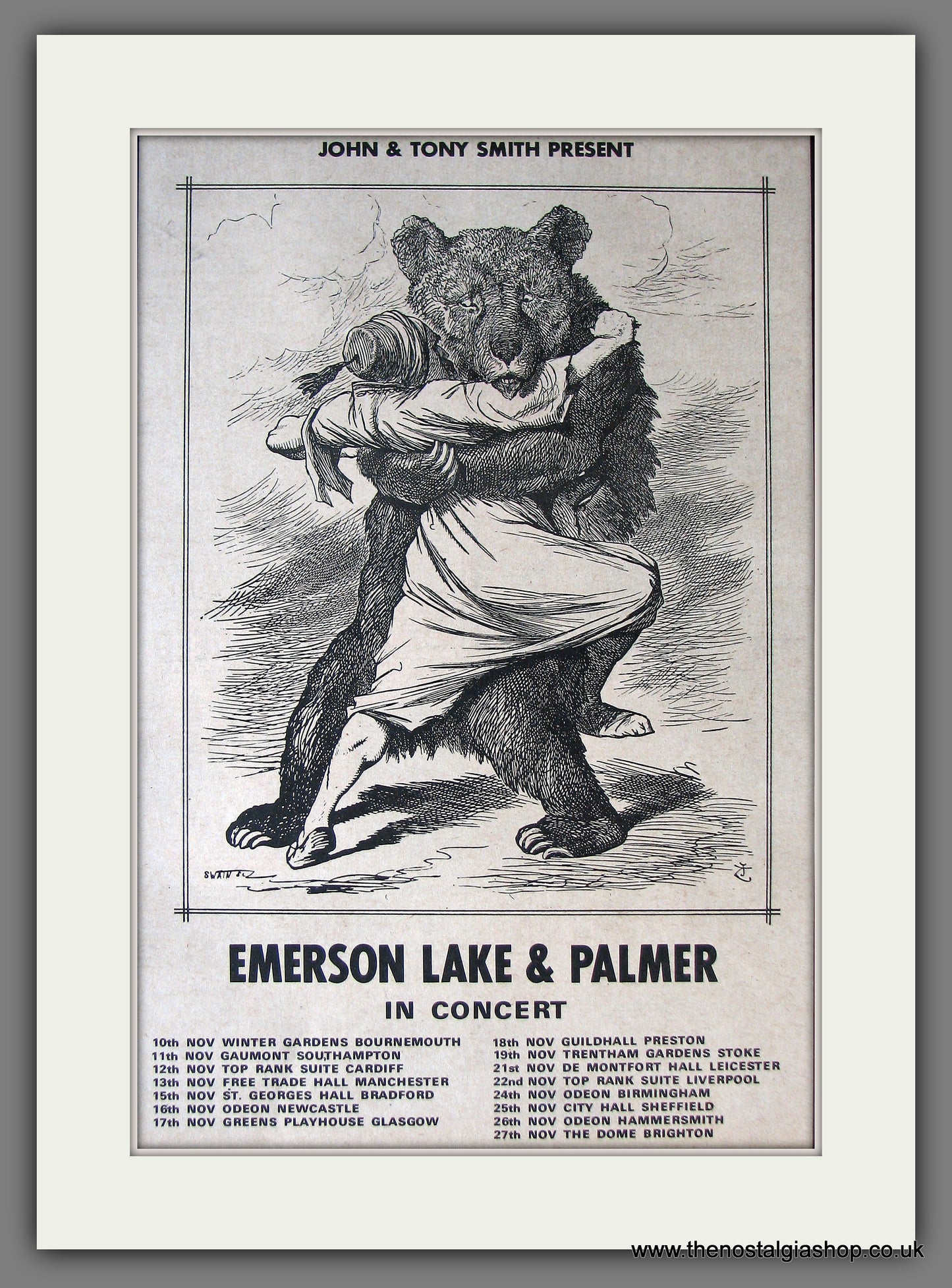 Emerson Lake And Palmer In Concert. Original Advert 1972 (ref AD12890)