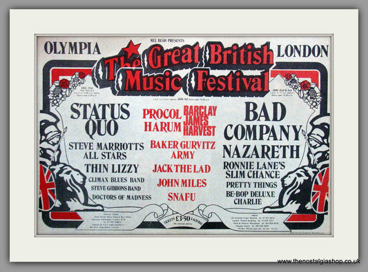 Great British Music Festival. Olympia London. Original Advert 1975 (ref AD11301)