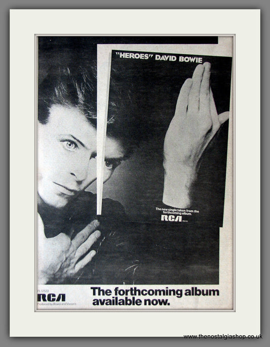 David Bowie. Heroes. Original Advert 1977 (ref AD13835)