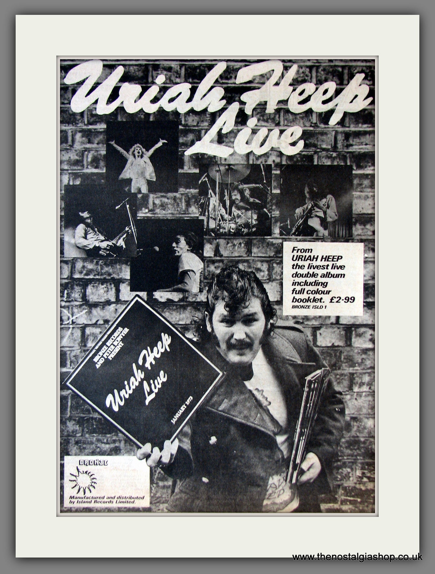 Uriah Heep. Live. Original Advert 1973 (ref AD13837)