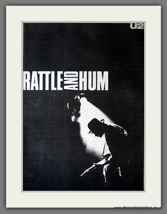 U2 Rattle And Hum. Original Double Advert 1988 (ref AD13843)