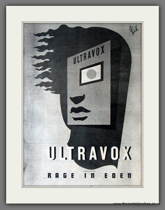 Ultravox. Rage In Eden. Original Advert 1981 (ref AD13853)