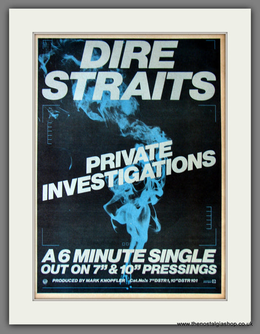 Dire Straits. Private Investigations. Original Advert 1982 (ref AD13868)