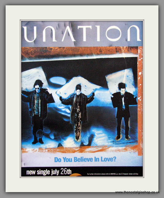 Unation. Do You Believe In Love. 1993 Original Advert (ref AD52694)