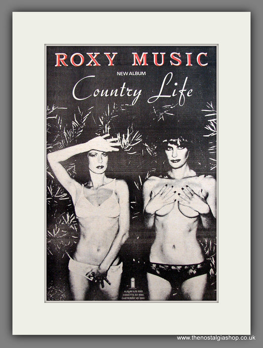 Roxy Music. Country Life. Vintage Advert 1974 (ref AD13915)