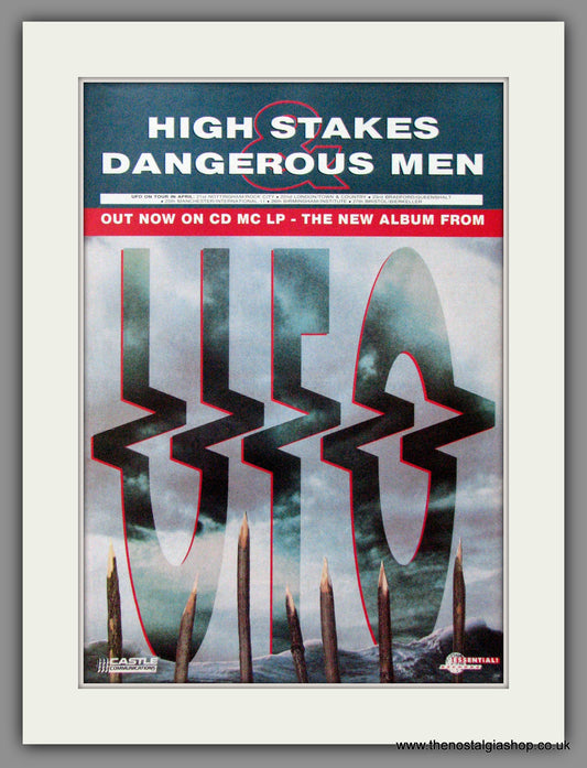 UFO. High Stakes. Dangerous Men. 1992 Original Advert (ref AD52704)