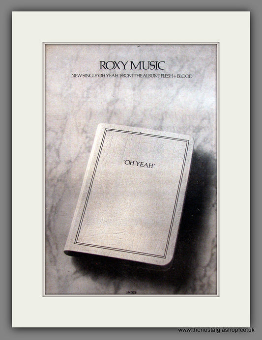 Roxy Music. Oh Yeah. Vintage Advert 1980 (ref AD13922)