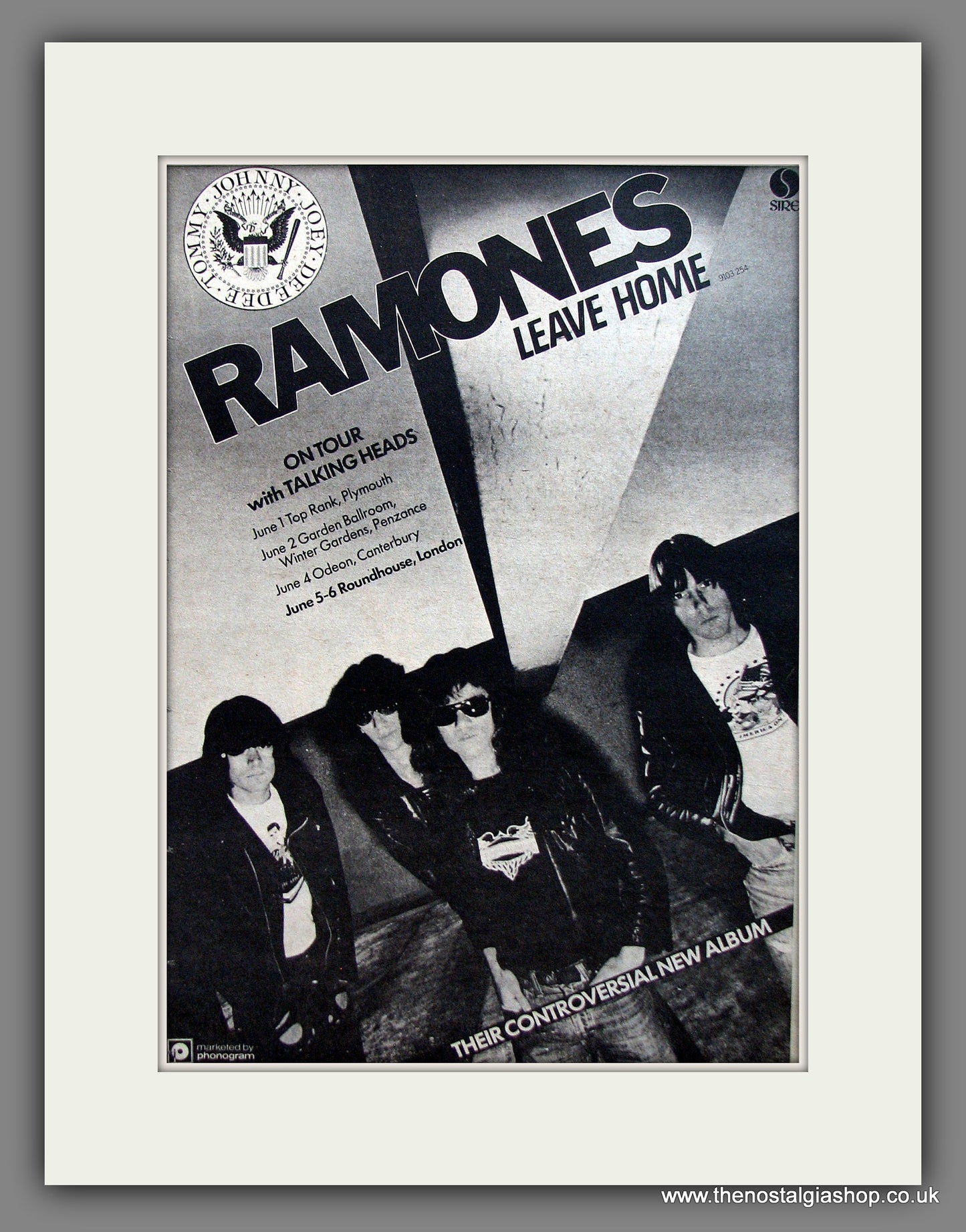 Ramones. Leave Home. Vintage Advert 1977 (ref AD13933)