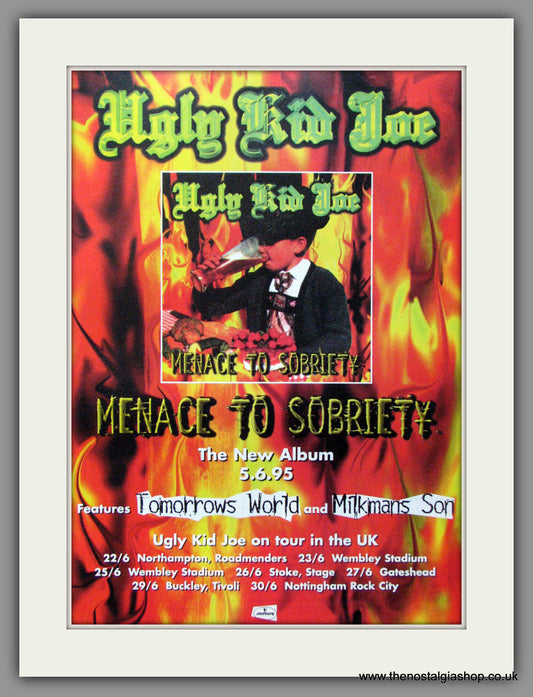 Ugly Kid Joe. Menace To Sobriety. 1995  Original Advert (ref AD53263)