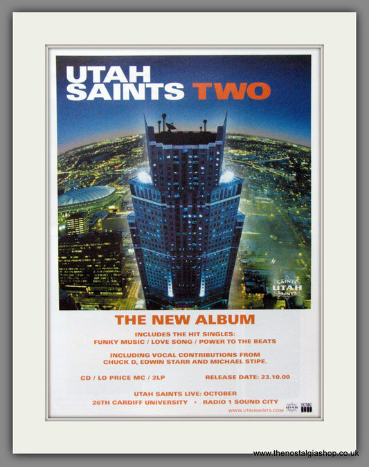 Utah Saints. Two. 2000  Original Advert (ref AD53266)