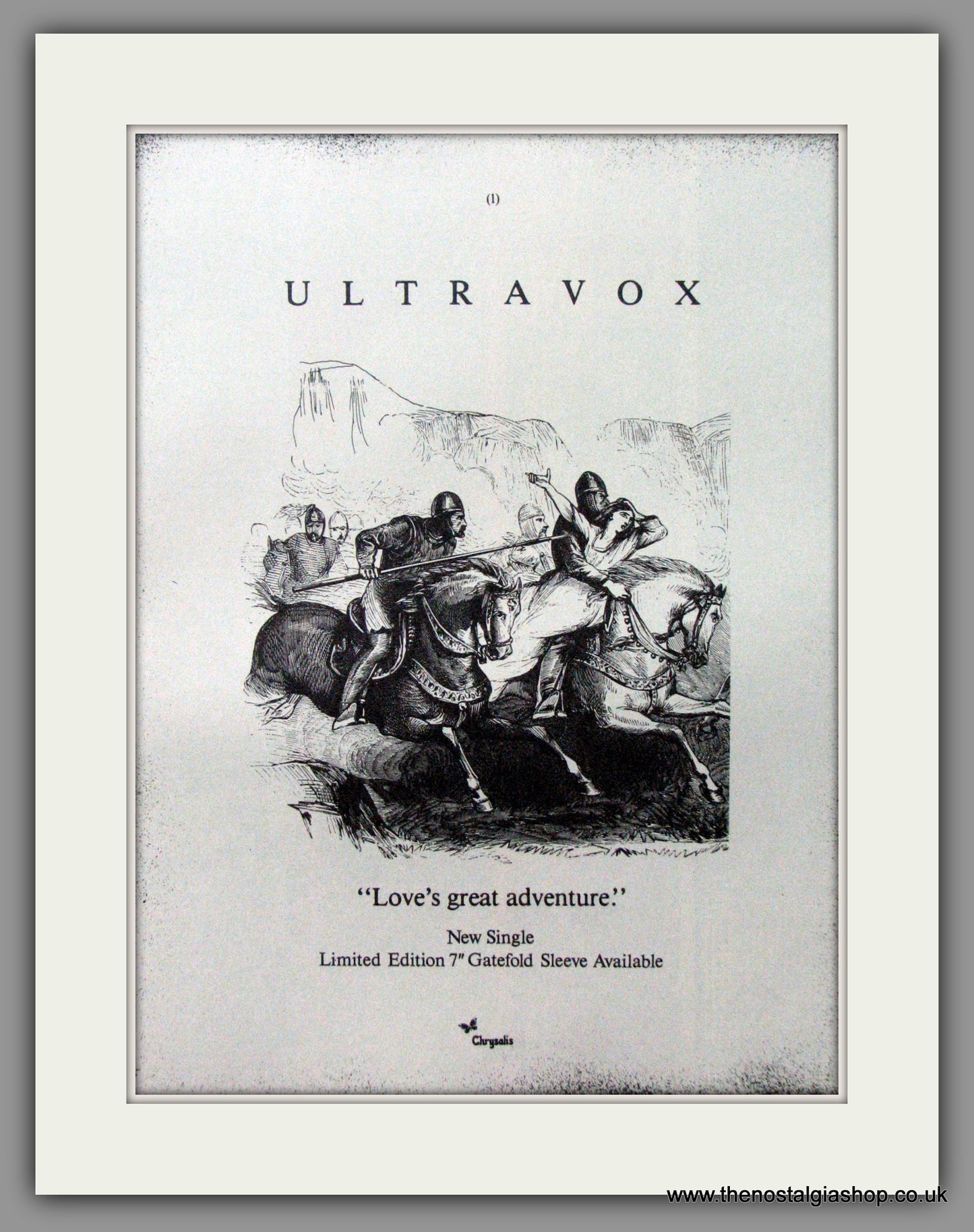 Ultravox. Love's Great Adventure. 1984  Original Advert (ref AD53269)