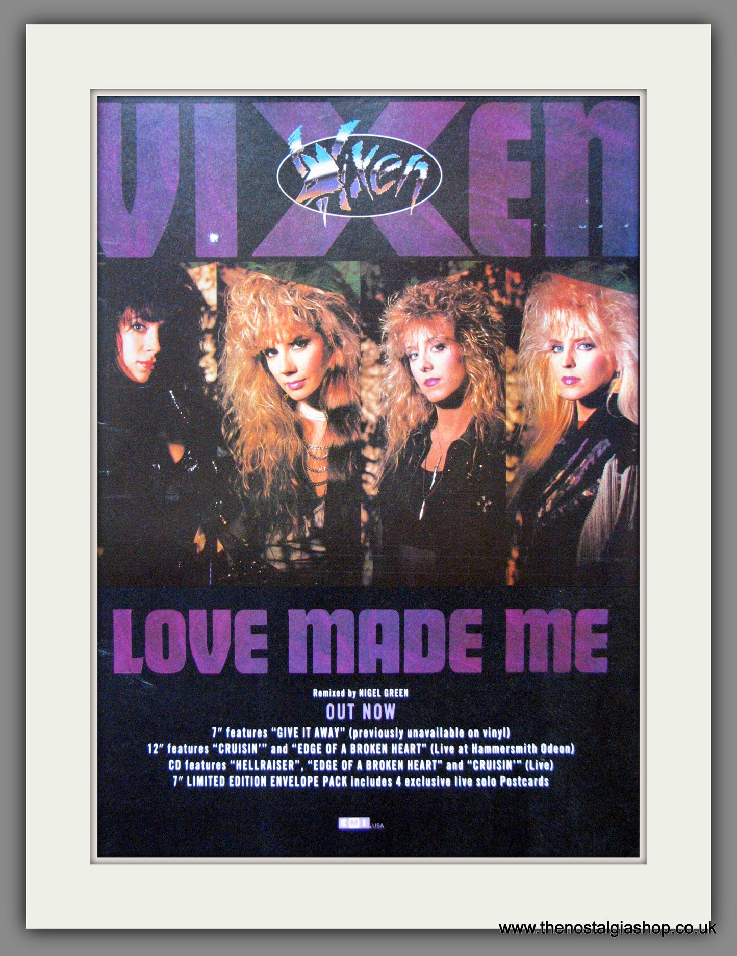 Vixen. Love Made Me. 1989  Original Advert (ref AD53276)