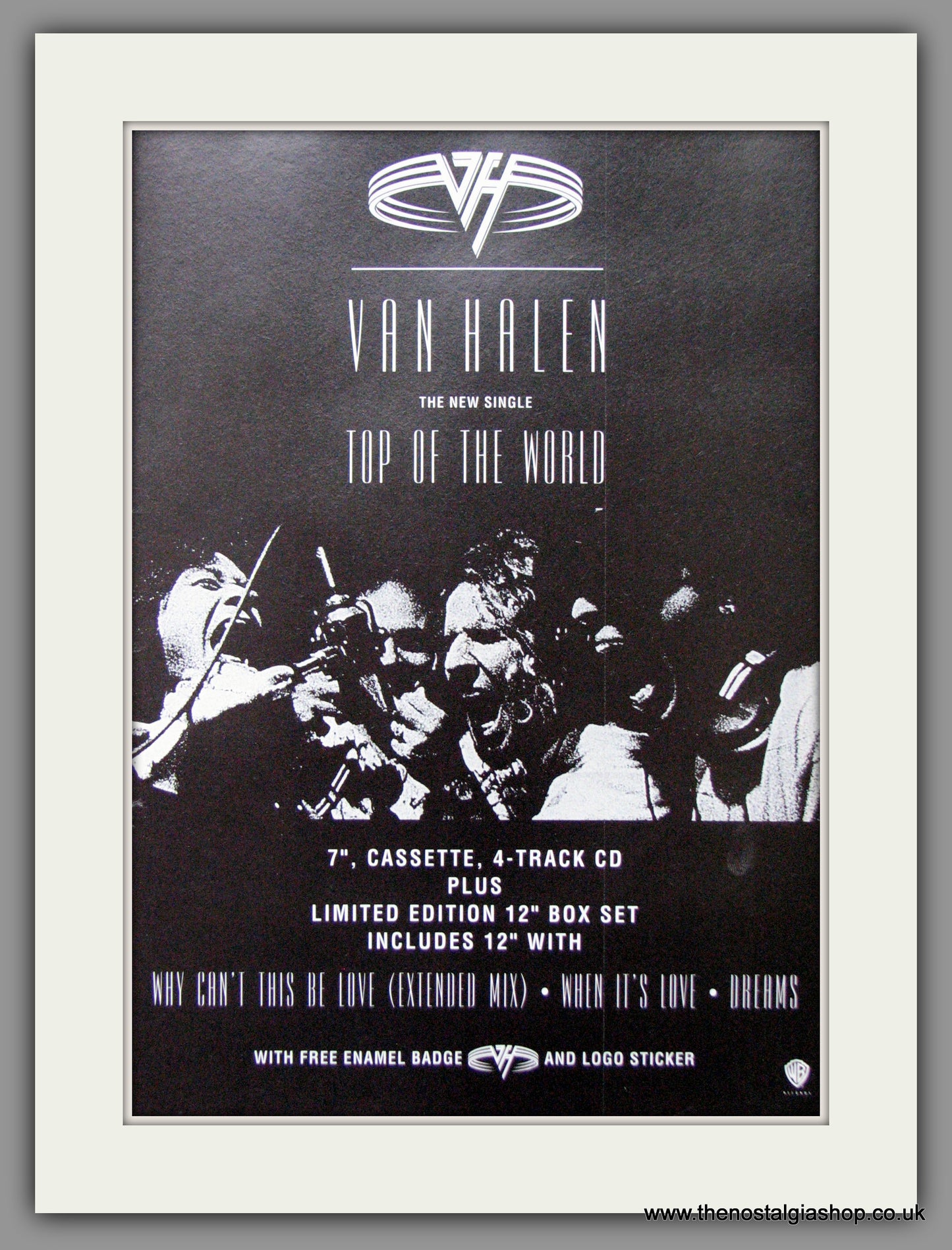 Van Halen. Top Of The World. 1991. Original Advert (ref AD53288)