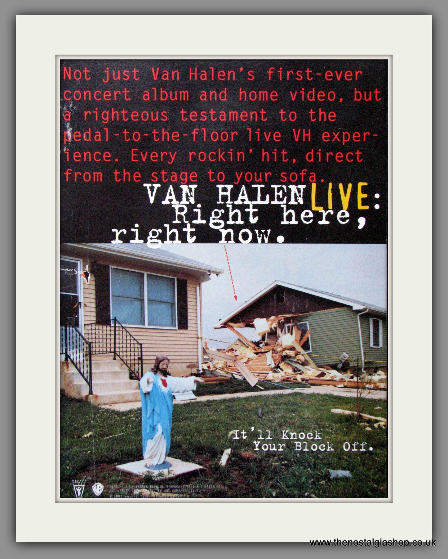 Van Halen. Live Right Here, Right Now. 1993 Original Advert (ref AD53294)