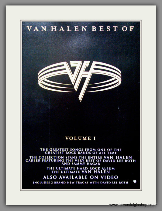 Van Halen. Best of. Vol I. 1996 Original Advert (ref AD53295)