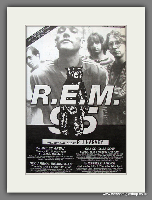 R.E.M. 95. UK Shows. Vintage Advert 1995 (ref AD13987)