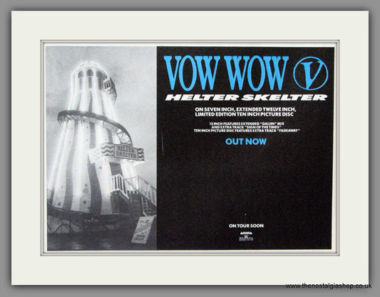 Vow Wow. Helter Skelter. Original Advert 1989 (ref AD53342)