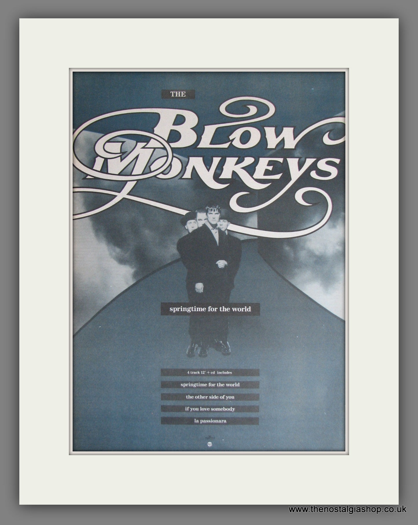 Blow Monkeys. Springtime For The World. Vintage Advert 1990 (ref AD13998)