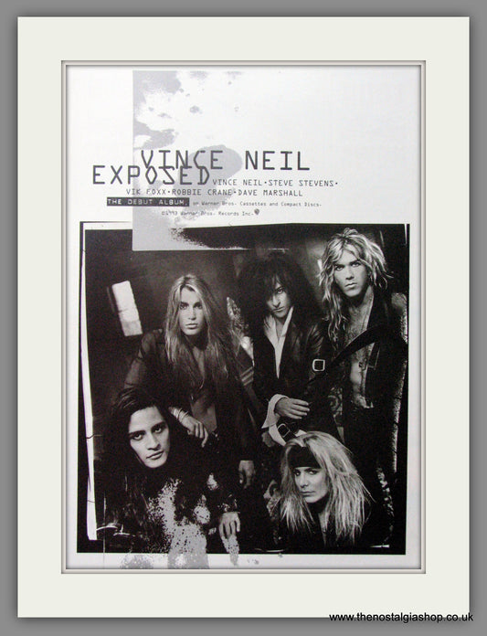 Vince Neil. Exposed. Debut Solo Album. Original Advert 1993 (ref AD53348)