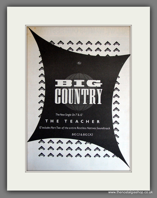 Big Country. The Teacher. Vintage Advert 1986 (ref AD14004)