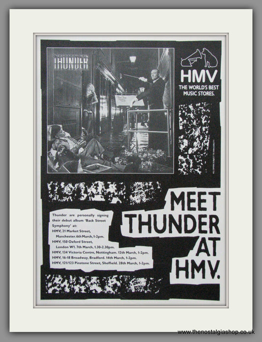 Thunder, Meet them at HMV!  1990's Original Advert (ref AD52367)