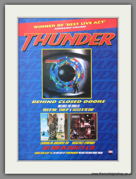 Thunder Behind Closed Doors. 1995 Original Advert (ref AD52368)