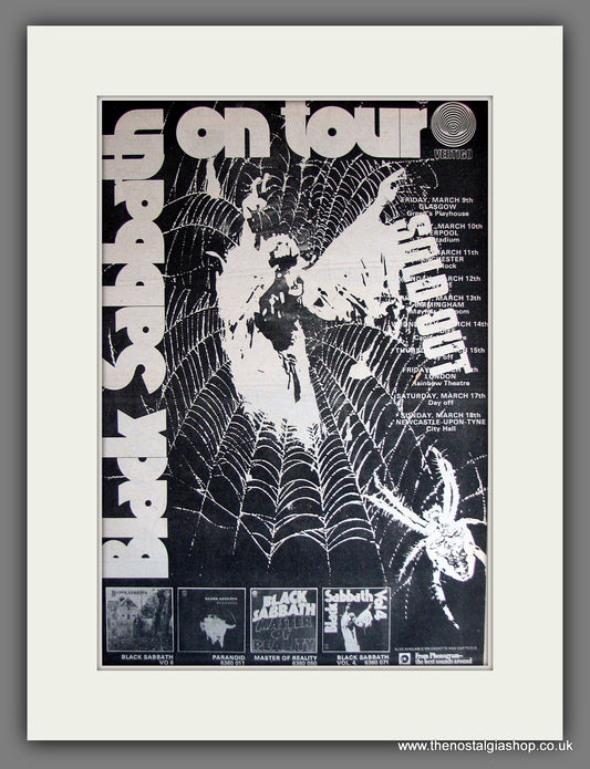 Black Sabbath. UK Tour. Vintage Advert 1973 (ref AD14012)