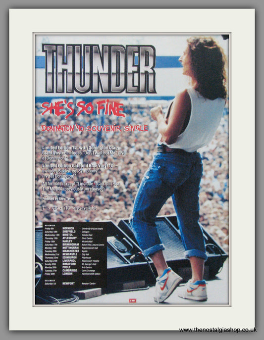 Thunder She's So Fine. 1990 Original Advert (ref AD52373)