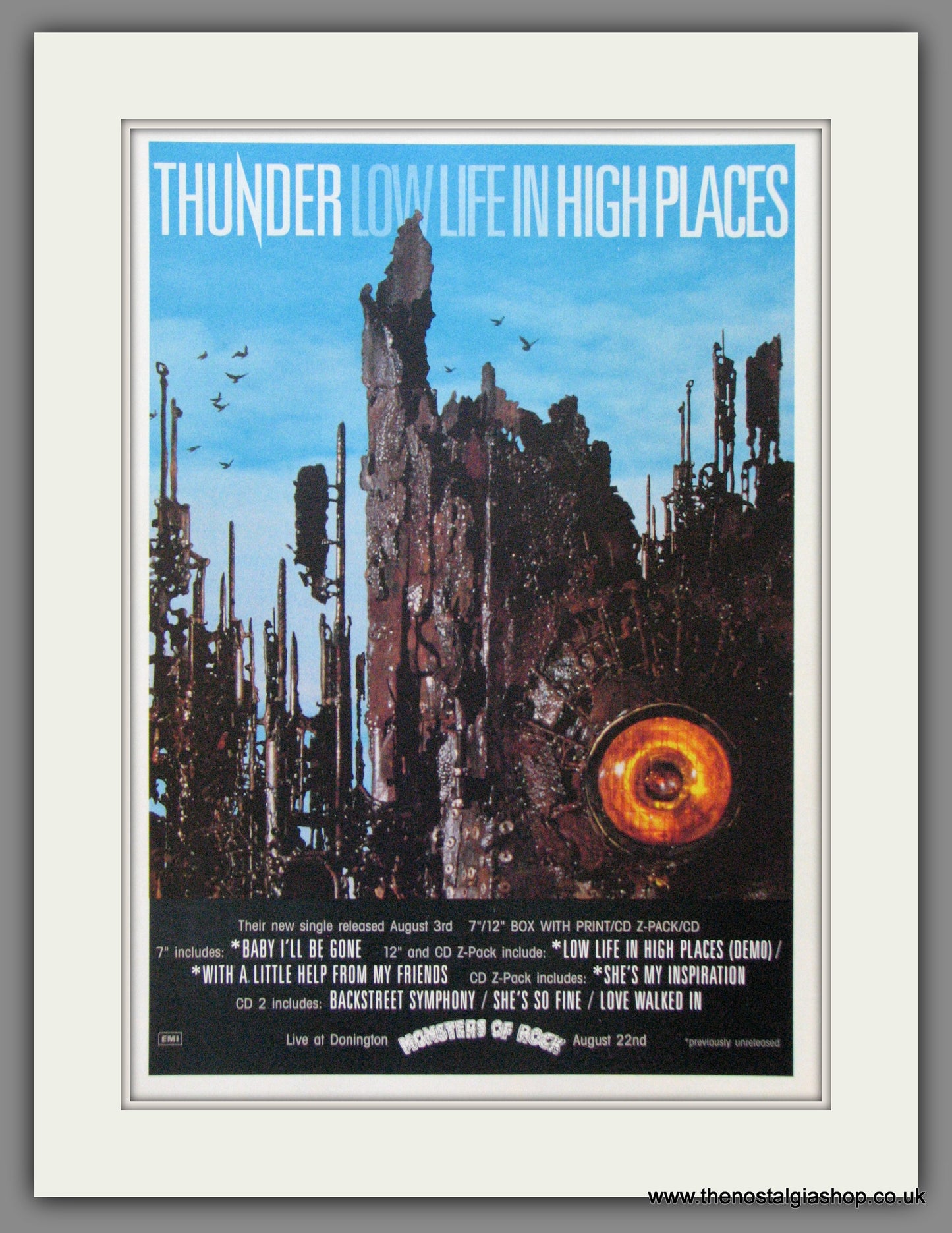 Thunder Low Life In High Places. 1992 Original Advert (ref AD52377)