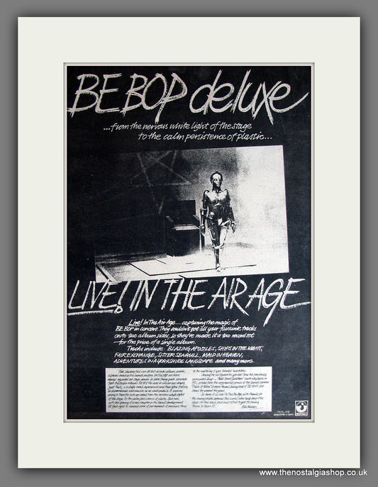 Be Bop Deluxe Live In The Air Age. Vintage Advert 1977 (ref AD14019)