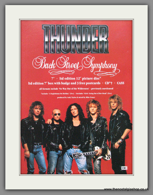 Thunder Back Street Symphony. 1990's Original Advert (ref AD52380)