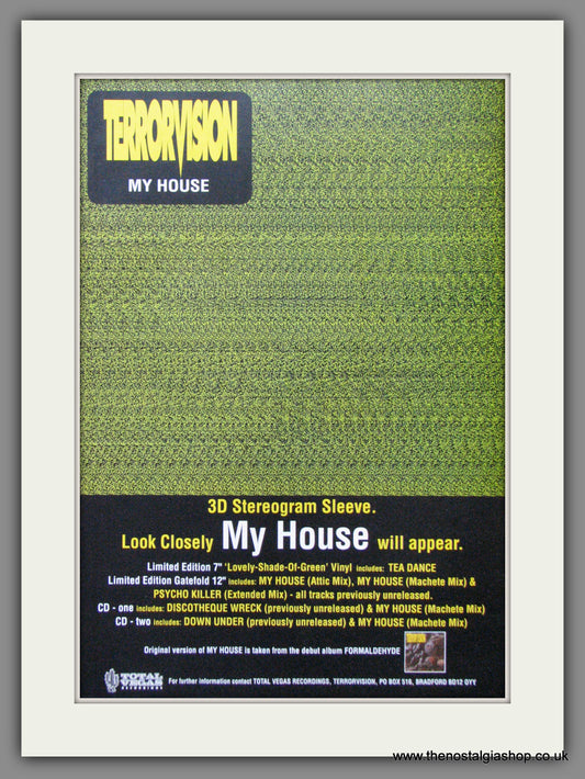 Terrorvision My House. 1993 Original Advert (ref AD52429)