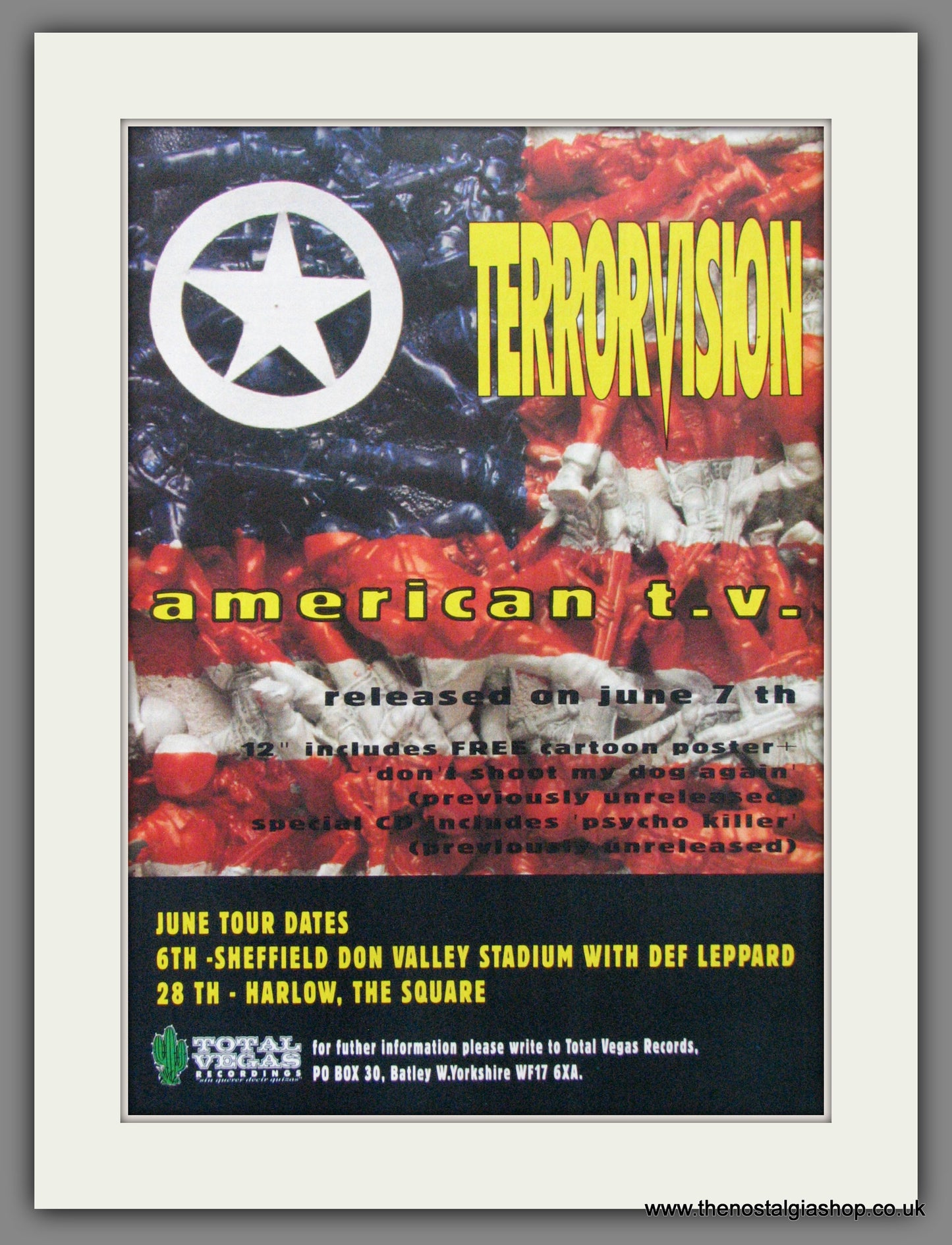 Terrorvision American T.V. 1993 Original Advert (ref AD52430)