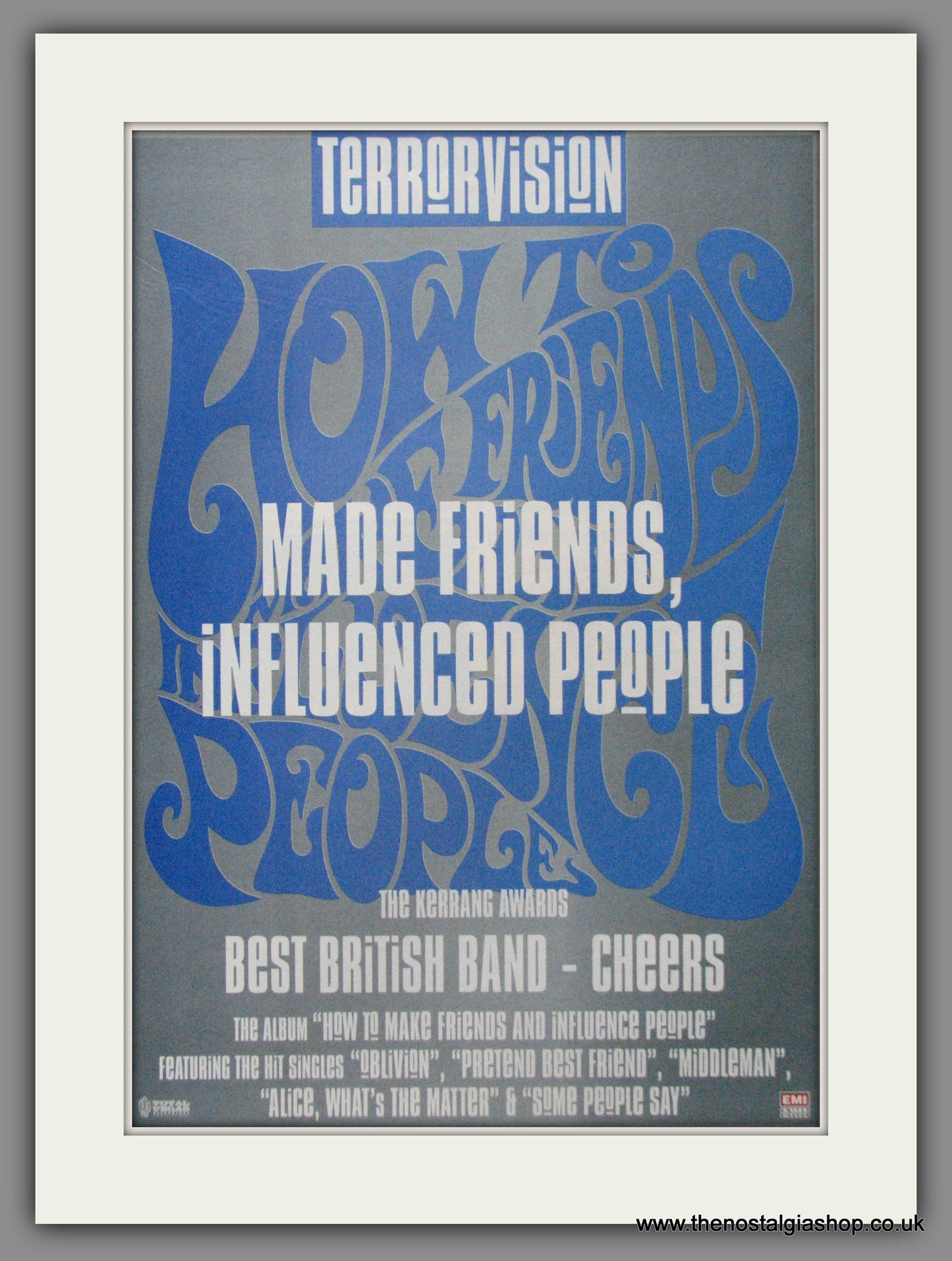 Terrorvision How To Make Friends And Influence People. 1994 Original Advert (ref AD52432)