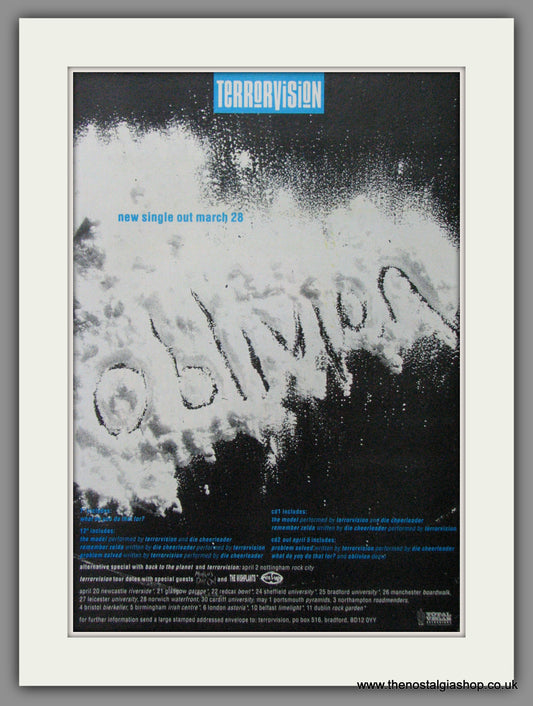 Terrorvision Oblivion. 1994 Original Advert (ref AD52433)