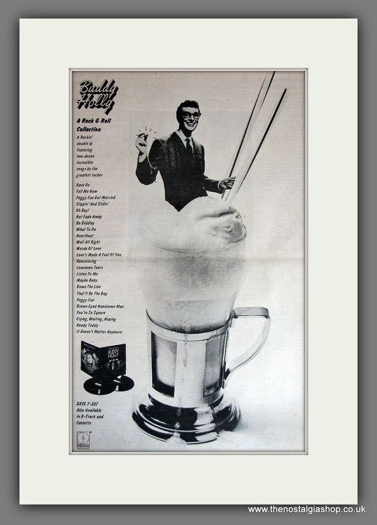 Buddy Holly A Rock & Roll Collection. Vintage Advert 1972 (ref AD14031)