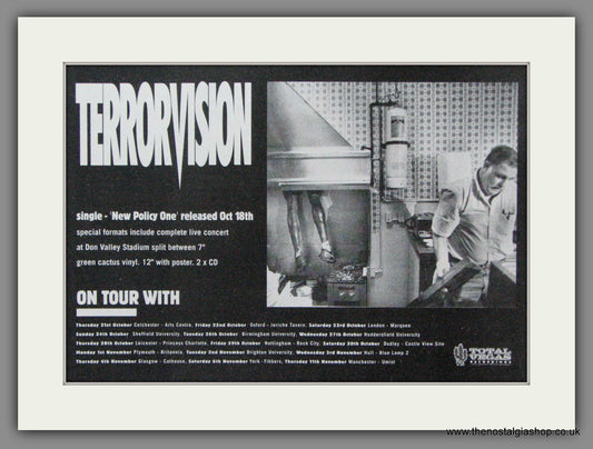 Terrorvision New Policy One. 1993 Original Advert (ref AD52434)