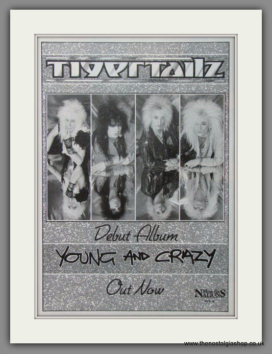 Tigertailz. Young And Crazy. Original Advert 1987 (ref AD52493)