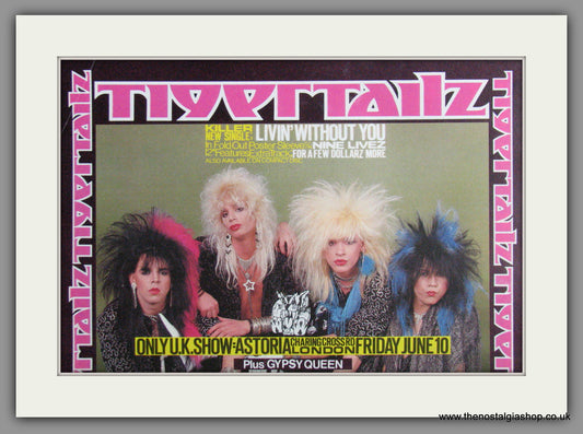 Tigertailz. Livin' Without You. Original Advert 1988 (ref AD52495)