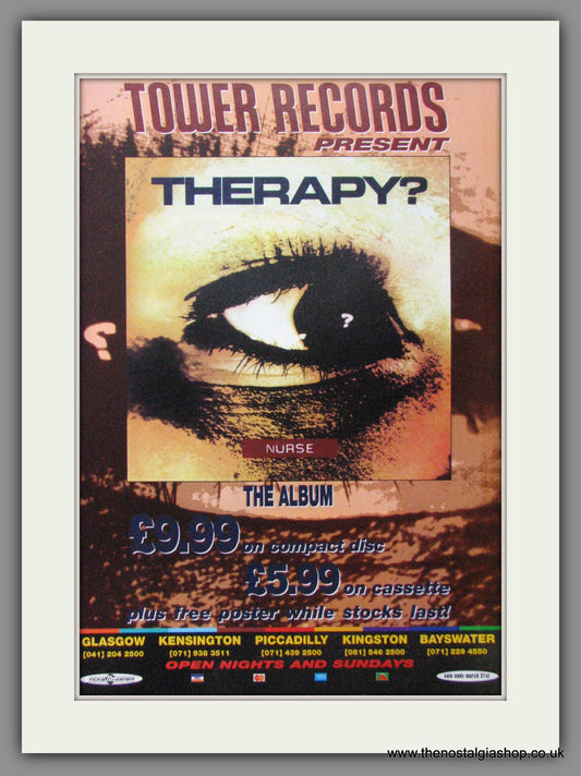 Therapy, Nurse The Album. Original Advert 1993 (Ref AD52501)