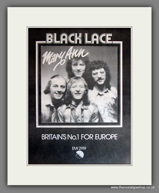 Black Lace Mary Ann. Vintage Advert 1979 (ref AD14044)