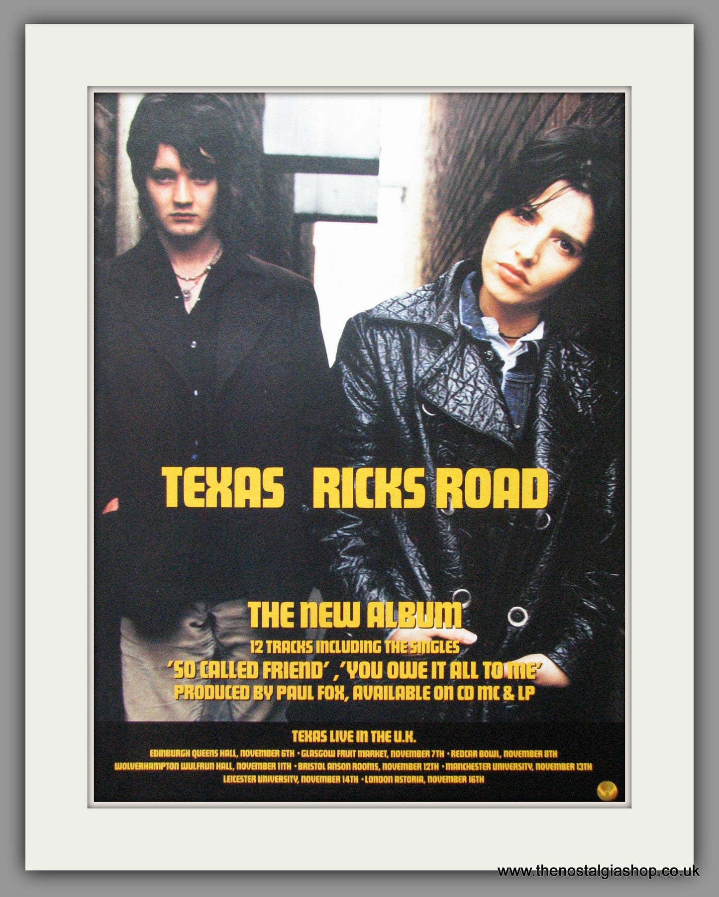 Texas. Ricks Road. Original Advert 1993 (Ref AD52509)