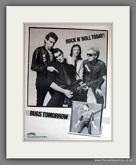 Bugs Tomorrow Rock n' Roll Today! Vintage Advert 1980's (ref AD14049)