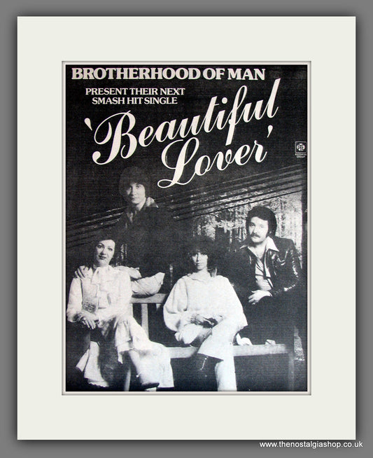 Brotherhood Of Man Beautiful Lover. Vintage Advert 1978 (ref AD14053)