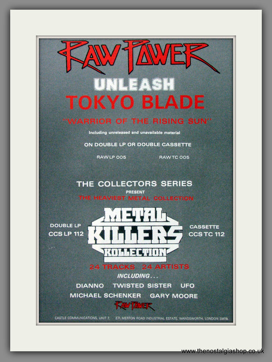 Tokyo Blade. Warriors of The Rising Sun. Original Advert 1985 (Ref AD52571)